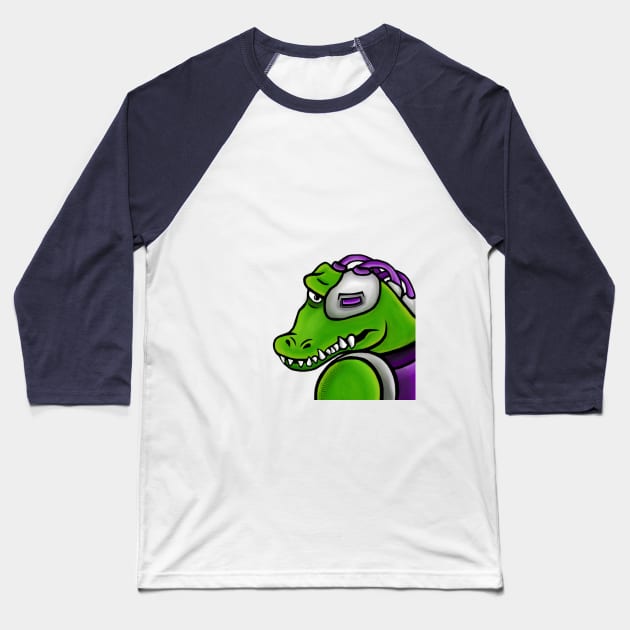Gatorg: The Cyborg-Alligator Baseball T-Shirt by urufangu